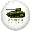 balon foliowy zolnierski czolg wszystkiego najlepszego bialy 18 rnd