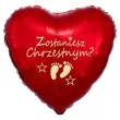 balon foliowy zostaniesz chrzestnym czerwony 18 hrt