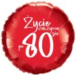 balon foliowy zycie zaczyna sie po 80 czerwony 18 rnd