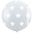 balon gwiazdki round transparentne qualatex 36 cali 2 szt