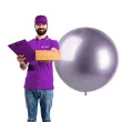balon kula chromowana fioletowy 31 orb