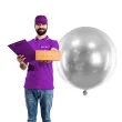 balon olbrzym glossy srebrny partydeco 24