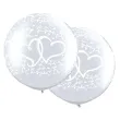 balon serca i pnacza transparentne qualatex 30 2 szt
