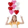 balon serce gladkie rozowy mix folat 12 8 szt hrt