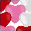 balon serce gladkie rozowy mix folat 12 8 szt hrt