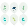 balon wesole dinozaury bialy congee 15 6 szt