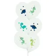balon wesole dinozaury bialy congee 15 6 szt