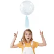 balon z konfetti fredzle niebieski transparentny arpex 18 orb