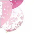 balony 1 birthday urodziny bialo rozowe partypal 12 6 szt