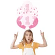 balony 1 urodziny bialo rozowe partypal 12 6 szt