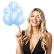 balony 1 urodziny niebieskie jasne qualatex 11 6 szt