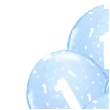 balony 1 urodziny niebieskie jasne qualatex 11 6 szt