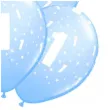 balony 1 urodziny niebieskie jasne qualatex 11 6 szt