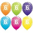balony 11 liczba 6 qualatex pastel mix tropik 25 szt