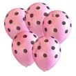 balony 12 kropki pastel pink 5 szt