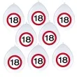 balony 12 urodziny 18 znak folat bialy pastel 8 szt