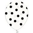 balony 14 kropki crystal clear black strong 6 szt