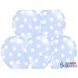 balony 14 kropki pastel baby blue strong 6 szt