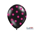 balony 14 kropki pastel black strong 6 szt