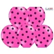 balony 14 kropki pastel hot pink strong 6 szt