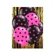 balony 14 kropki pastel hot pink strong 6 szt