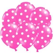balony 14 kropki pastel hot pink strong 6 szt