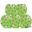 balony 14 kropki pastel lime green strong 50 szt
