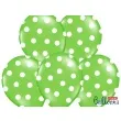 balony 14 kropki pastel lime green strong 50 szt