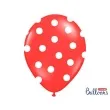 balony 14 kropki pastel poppy red strong 6 szt