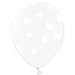 balony 14 serduszka strong transparent biale 50 szt