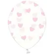 balony 14 serduszka strong transparent rozowe jasne 50 szt