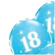 balony 18 urodziny niebieskie qualatex 11 6 szt
