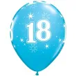 balony 18 urodziny niebieskie qualatex 11 6 szt