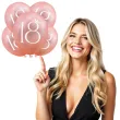 balony 18 urodziny rozowe zloto dekoracjepolska 12 5 szt