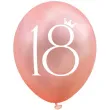 balony 18 urodziny rozowe zloto dekoracjepolska 12 5 szt