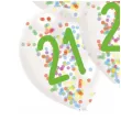 balony 21 urodziny z konfetti transparentne amscan 11 6 szt