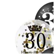 balony 30 urodziny czarno zlote partypal 12 6 szt
