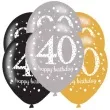balony 40 urodziny sparkling celebrations gold mix amscan 11 6 szt