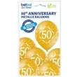 balony 50 urodziny metaliczne zlote belbal 12 6 szt
