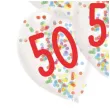 balony 50 urodziny z konfetti transparentne amscan 11 6 szt