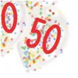 balony 50 urodziny z konfetti transparentne amscan 11 6 szt