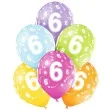 balony 6 urodziny pastel mix belbal 12 6 szt