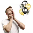 balony 60 urodziny czarno zlote partypal 12 6 szt