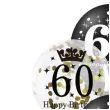 balony 60 urodziny czarno zlote partypal 12 6 szt