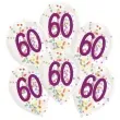 balony 60 urodziny z konfetti transparentne amscan 11 6 szt