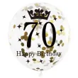 balony 70 urodziny czarno zlote partypal 12 6 szt