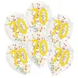 balony 70 urodziny z konfetti transparentne amscan 11 6 szt