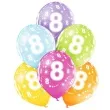 balony 8 urodziny pastel mix belbal 12 6 szt