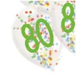 balony 80 urodziny z konfetti transparentne amscan 11 6 szt