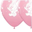 balony baby minnie serduszka rozowy metalik qualatex 12 6 szt